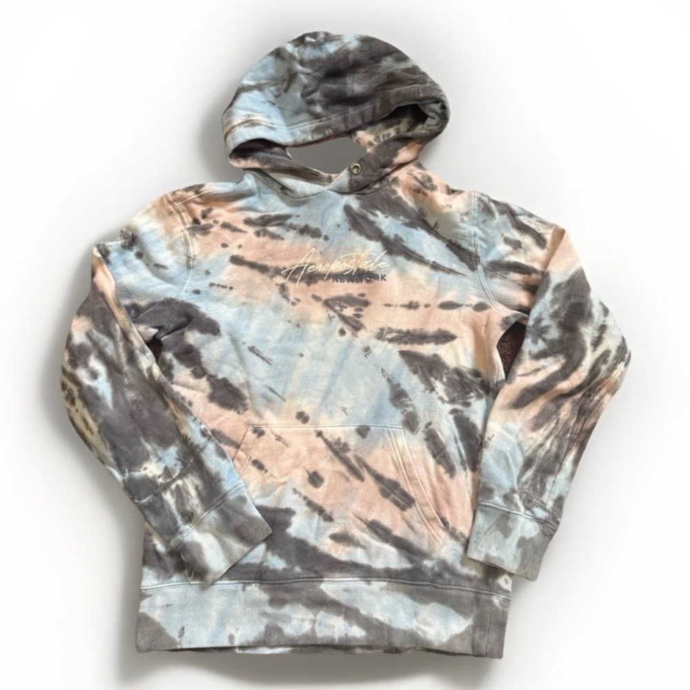 Y2K Aeropostale Women’s Women’s Tie Dye Sweatshirt Hoodie Pullover Size XS